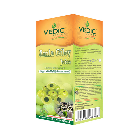 Vedic Amla Giloy Juice | Supports Healthy Digestion & Immune System - The Vedic Store