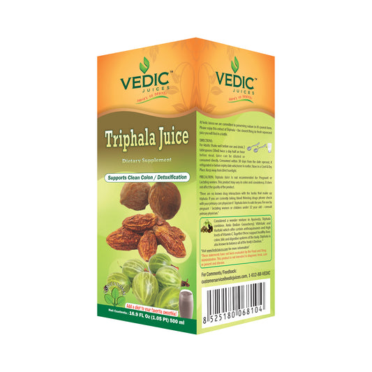 Vedic Triphala Juice | Supports Clean Colon Detoxification - The Vedic Store
